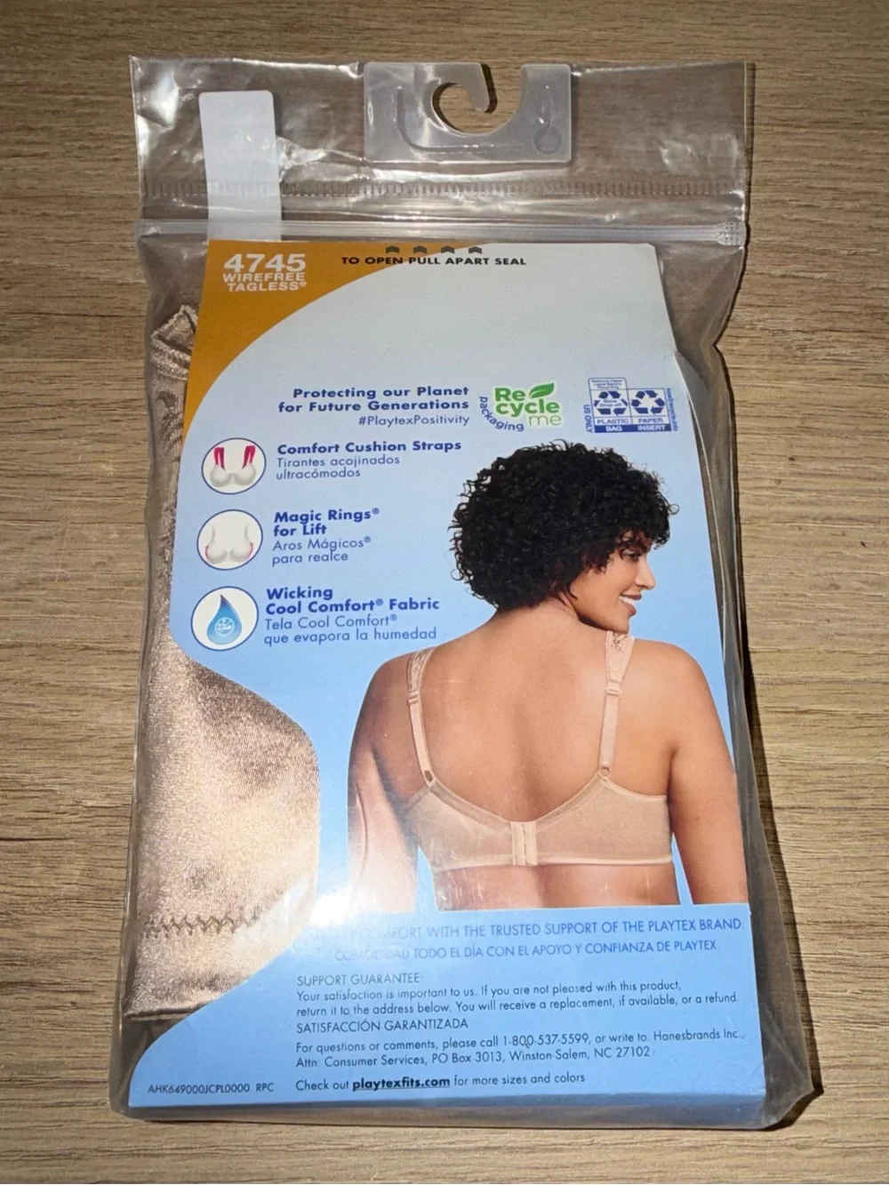 NWT PLAYTEX 18 Hour Ultimate Lift & Support Bra - Nude Lace. Size 42DDD.